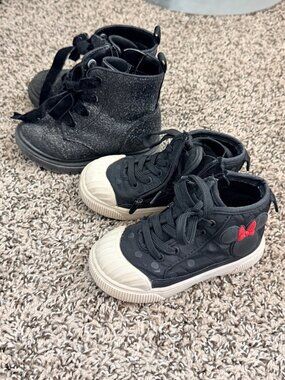 Toddler size 7 High Tops Zara / Sparkling glitter Boots Cat & Jack